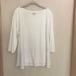 Boat neck 3/4 sleeve top